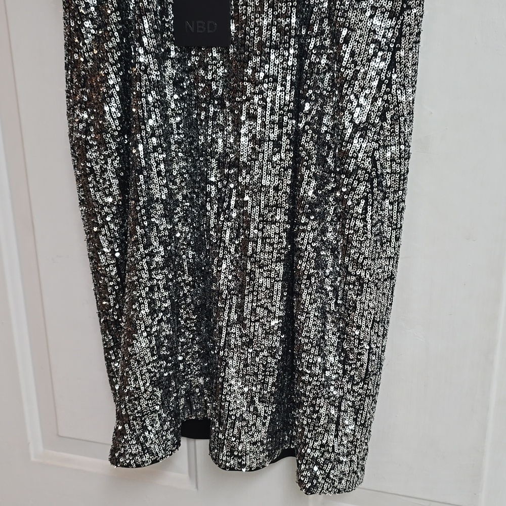 NWT NBD Revolve Seattle Mini Sequin Dress backless Size M Holiday - Picture 7 of 12